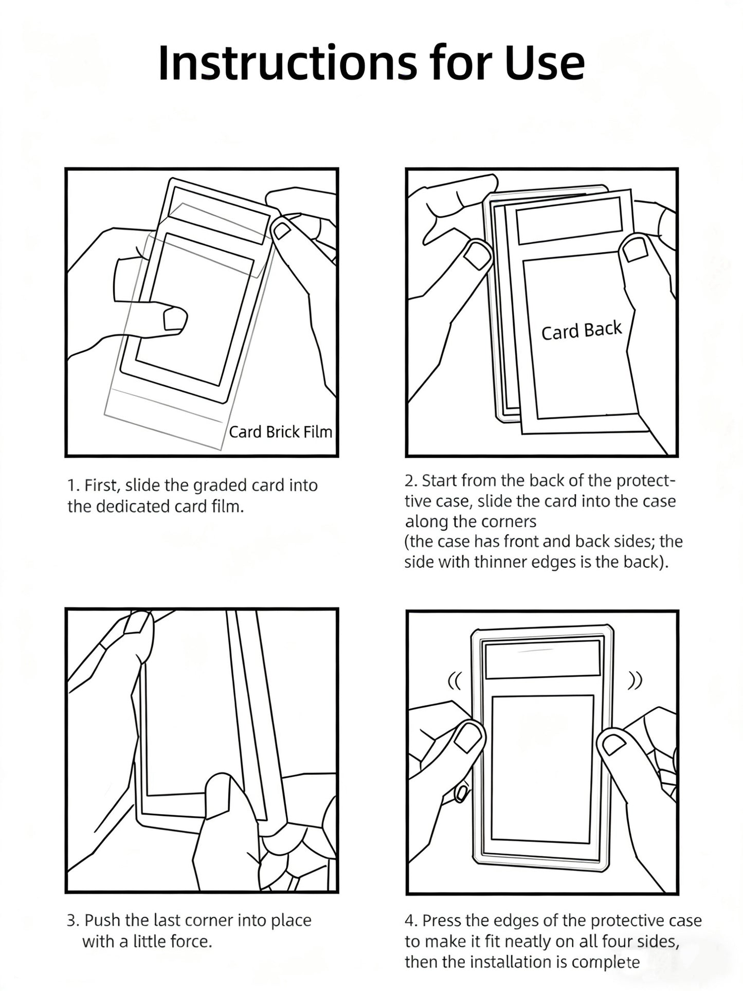 PSA Graded Card Silicone Frame Protector Anti-Scratch Bumper for Sports Trading