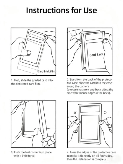 PSA Graded Card Silicone Frame Protector Anti-Scratch Bumper for Sports Trading