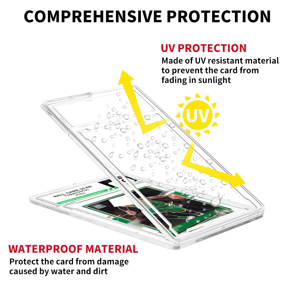 Transparent PSAs Slab Card Holder Acrylic Graded Card Slab with Label Empty Graded Card Slab
