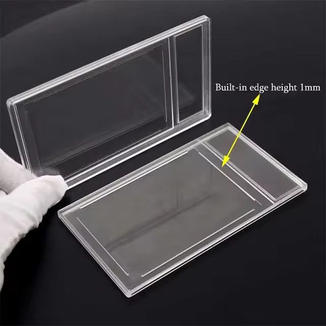 Transparent PSAs Slab Card Holder Acrylic Graded Card Slab with Label Empty Graded Card Slab
