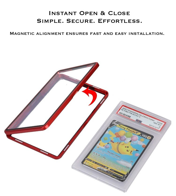 PSA BGS Magnetic Metal Slab Protector Case for Graded Cards Display | SLABRIX